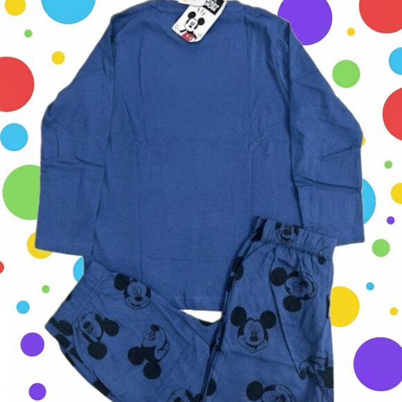 Mickey Mouse Kids Pajama Set – Blue Disney Nightwear NWT - Picture 4 of 5